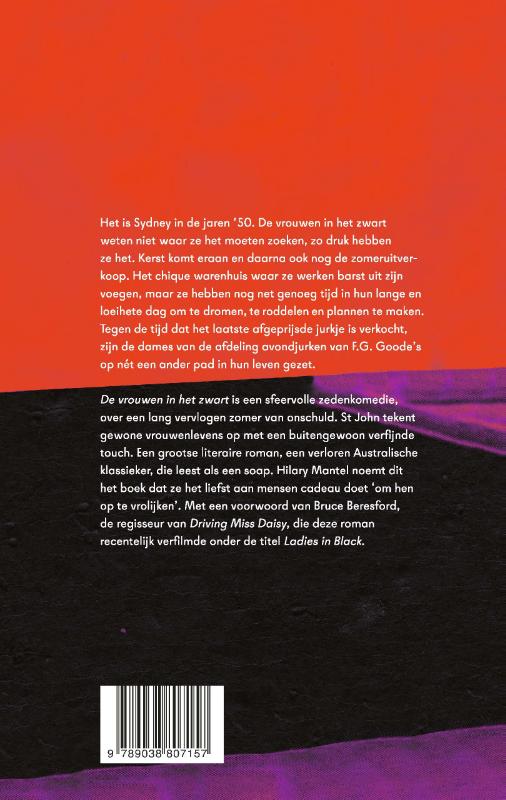 De vrouwen in het zwart De vrouwen in het zwart achterkant