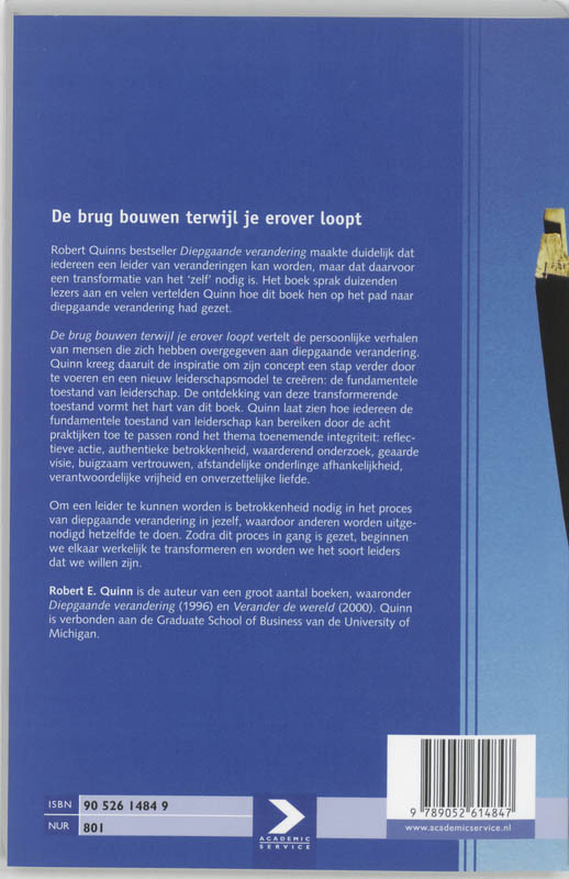 De brug bouwen terwijl je erover loopt achterkant