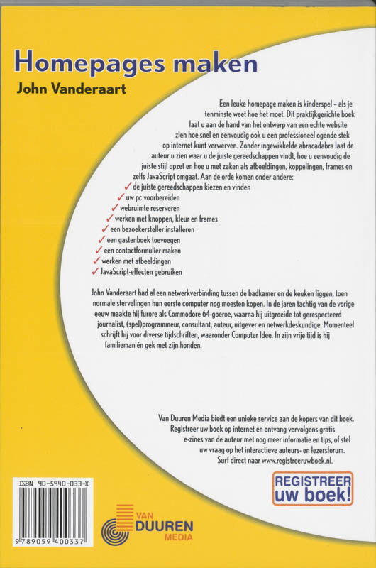 Homepages Maken achterkant