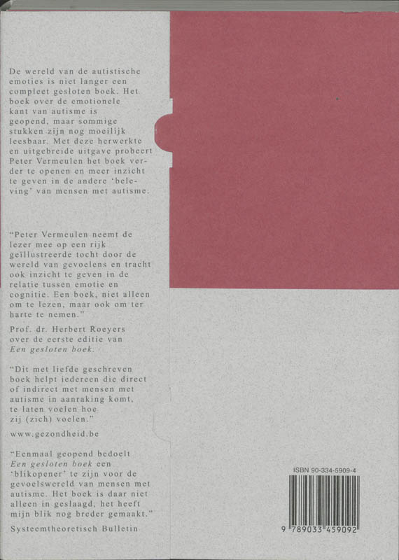 Een gesloten boek achterkant