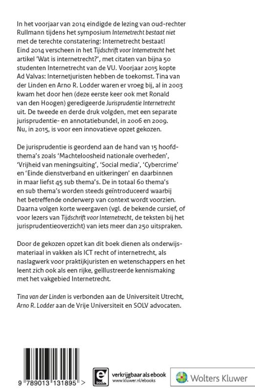 Jurisprudentie Internetrecht 2009-2015 achterkant