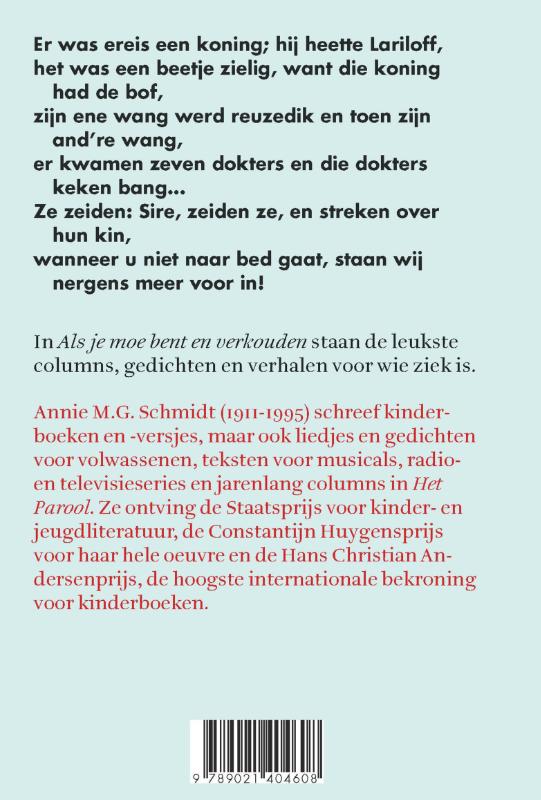 Als je moe bent en verkouden achterkant