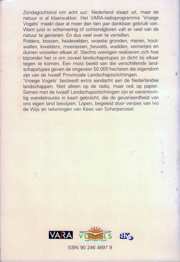 Landschappen / Vroege Vogels achterkant