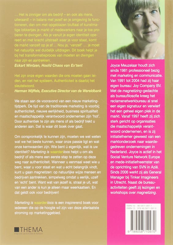 Marketing is waardenloos Marketing is waardenloos achterkant