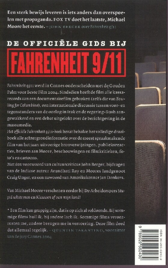 Het officiële Fahrenheit 9 /11 boek achterkant