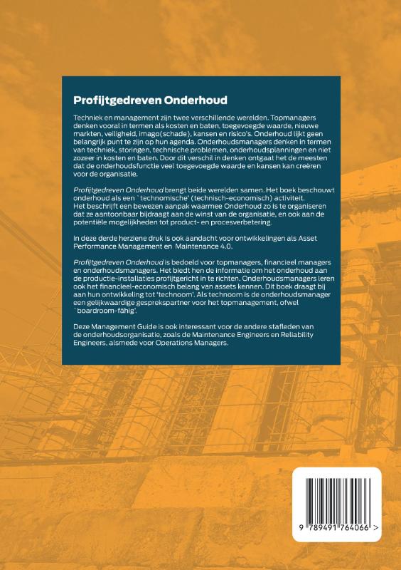 Engineering management - Profijtgedreven Onderhoud achterkant