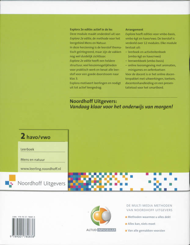 Explora-reeks  -  Krachten in de sport Module 9 havo/vwo 2 achterkant
