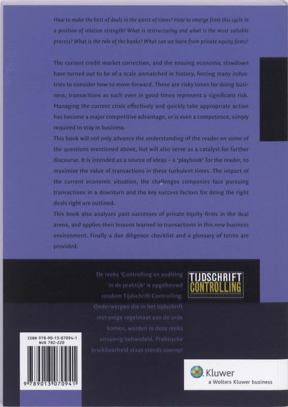 Value Creation In Turbulent Times / Controlling & auditing in de praktijk / 92 achterkant