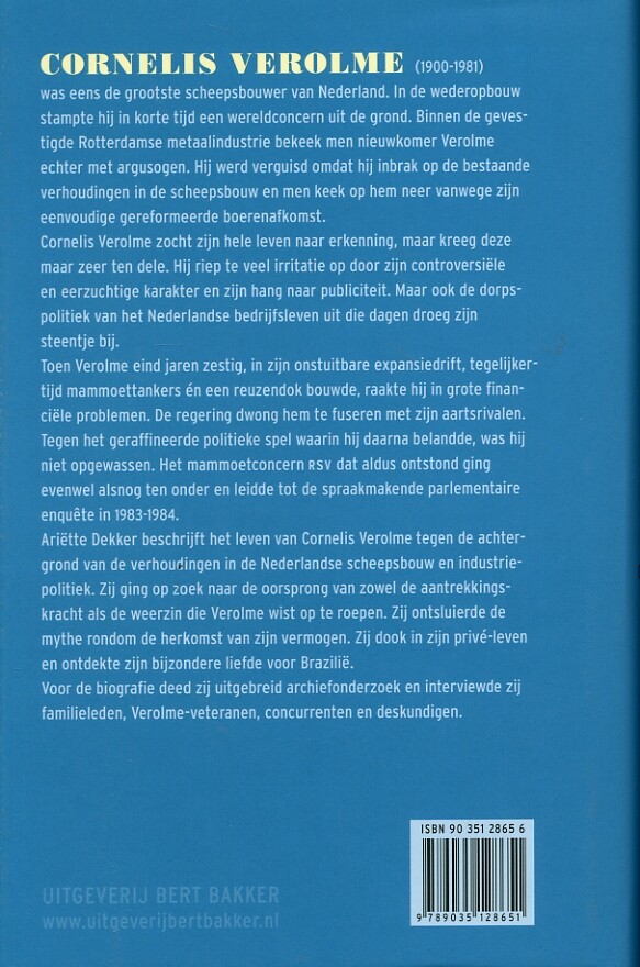 Cornelis Verolme achterkant