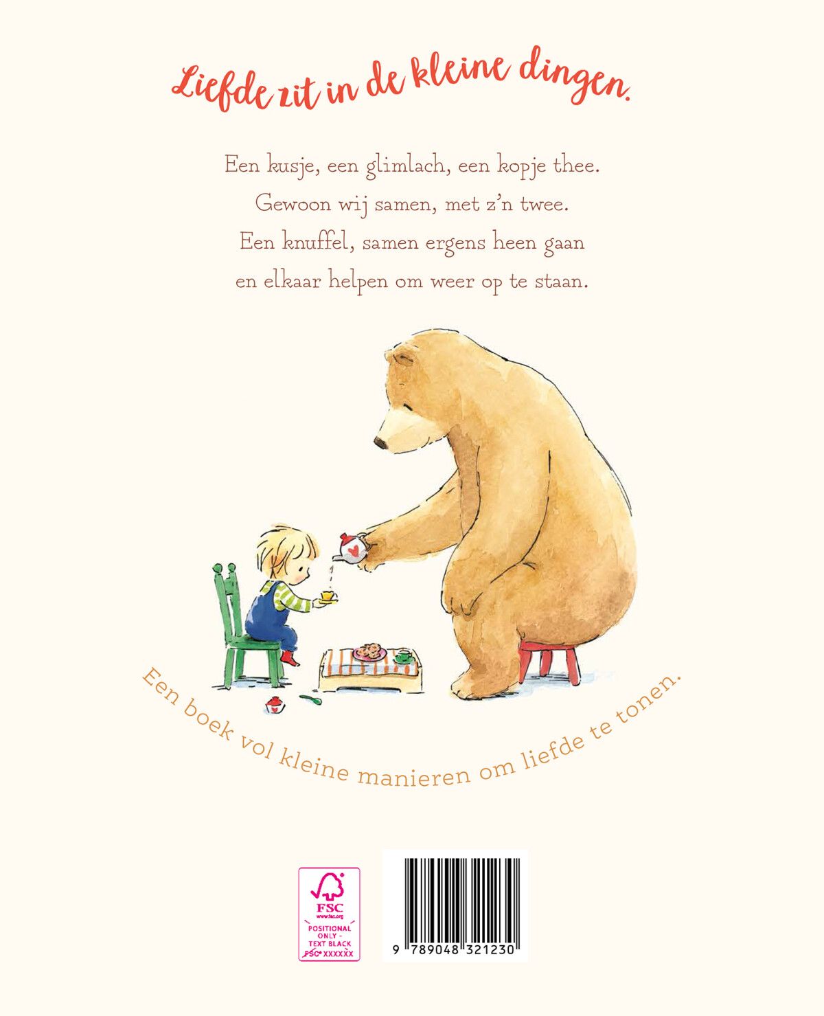 Liefde zit in de kleine dingen achterkant