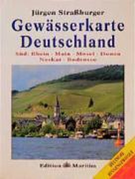 Gewässerkarte Deutschland Süd. Rhein, Main, Mosel, Donau, Neckar, Bodensee