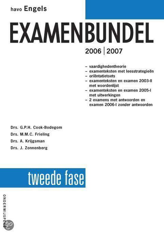 Examenbundel Havo Engels 2006/2007