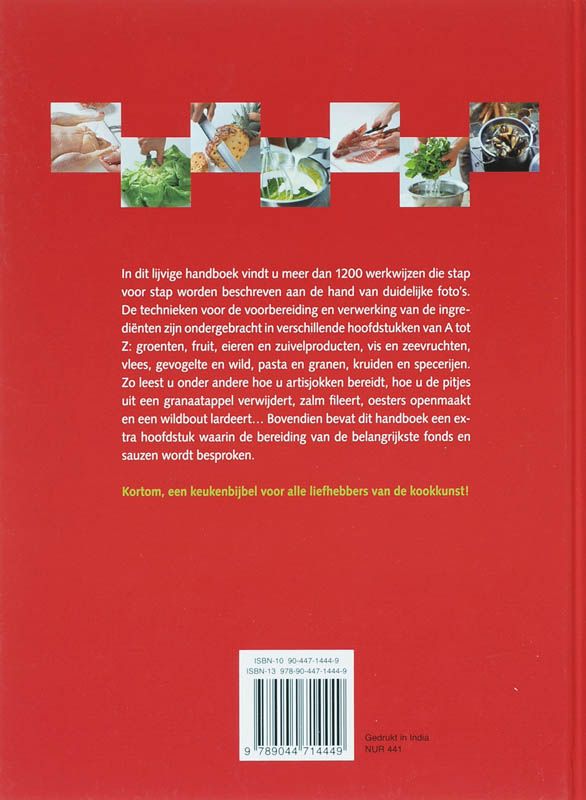 Groot Handboek Koken Kooktechnieken A Tot Z achterkant