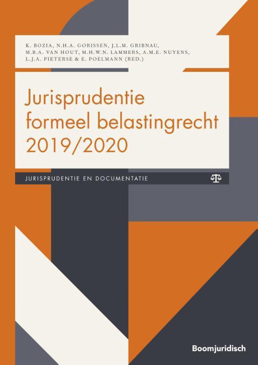 Boom Jurisprudentie en documentatie  -   Jurisprudentie formeel belastingrecht 2019/2020