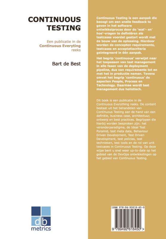 Continuous Testing / Continuous Everything achterkant
