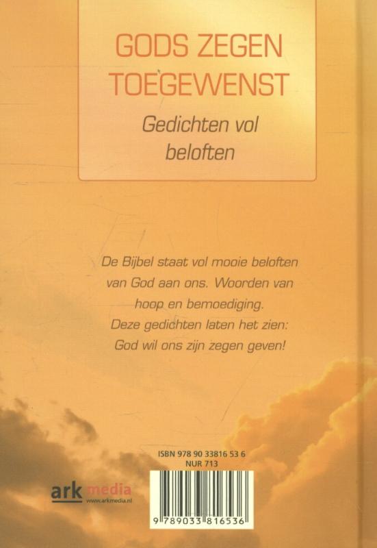 Gods zegen toegewenst Gods zegen toegewenst achterkant