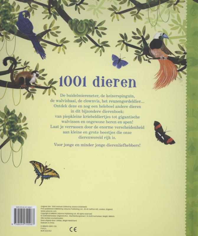 1001 dieren achterkant