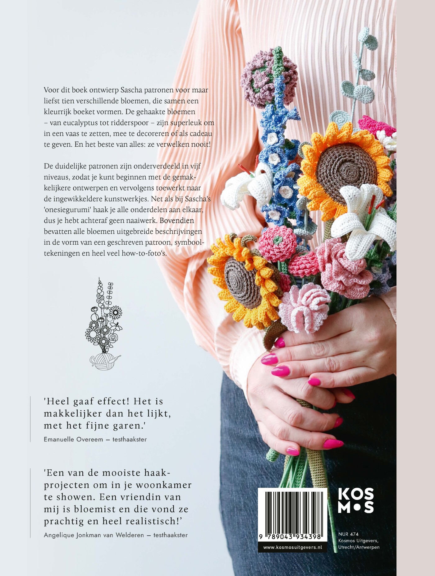 Bloemen haken / Haken a la Sascha achterkant