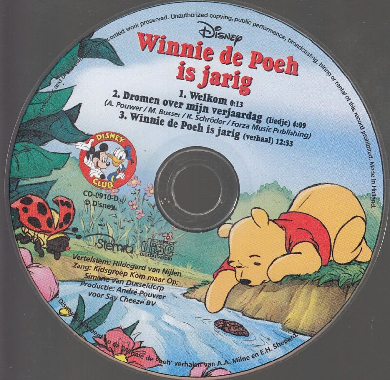 Winnie de Poeh is jarig (+ CD) / Disney Boekenclub achterkant