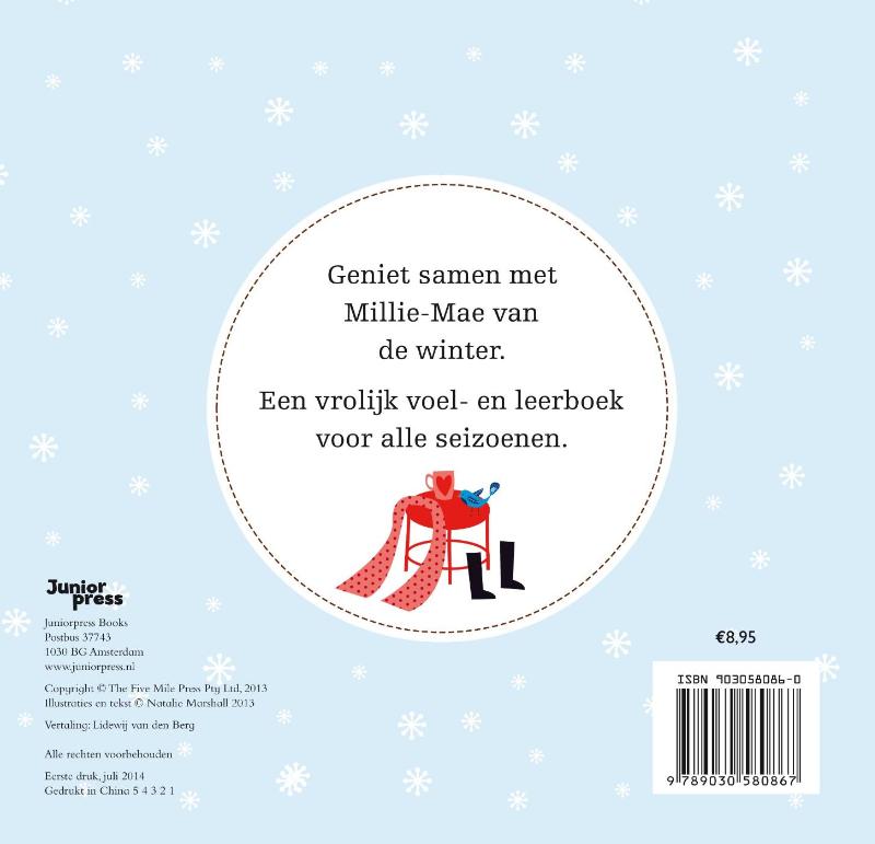 Kinderboeken Meis & Maas - Millie-Mae in de winter (karton). 3+ achterkant