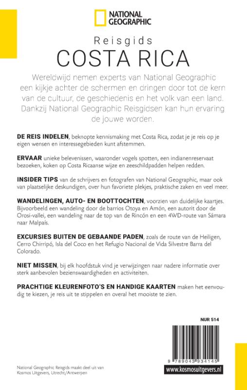 Costa Rica / National Geographic reisgidsen achterkant