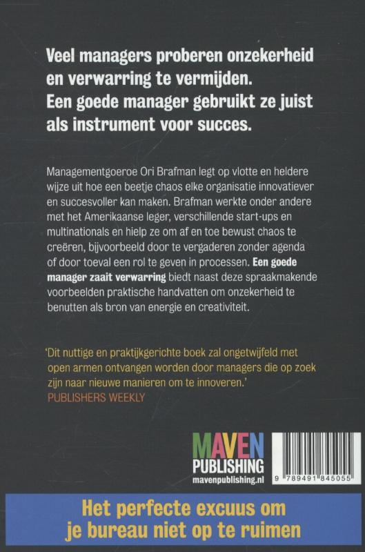 Een goede manager zaait verwarring achterkant