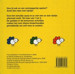 Wie zit daar verstopt, Nijntje? achterkant