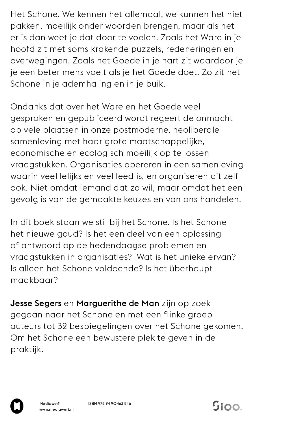 Over het Schone achterkant