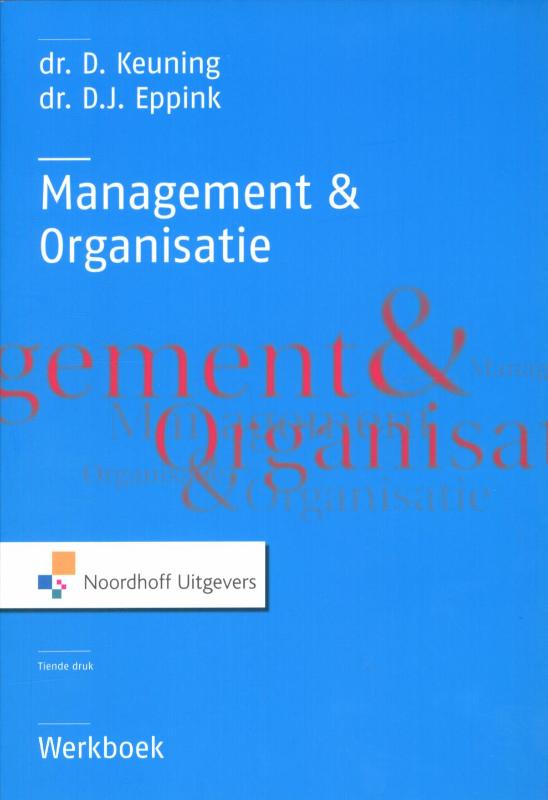 Management en organisatie - werkboek / Werkboek