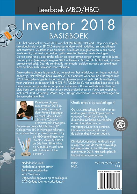 Inventor 2018 basisboek achterkant