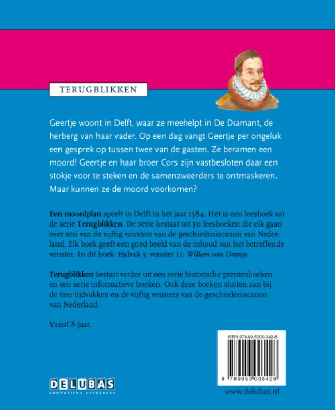 Een moordplan / Willem van Oranje / Terugblikken leesboeken / 11 achterkant