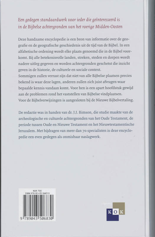 Encyclopedie van bijbelse plaatsen achterkant