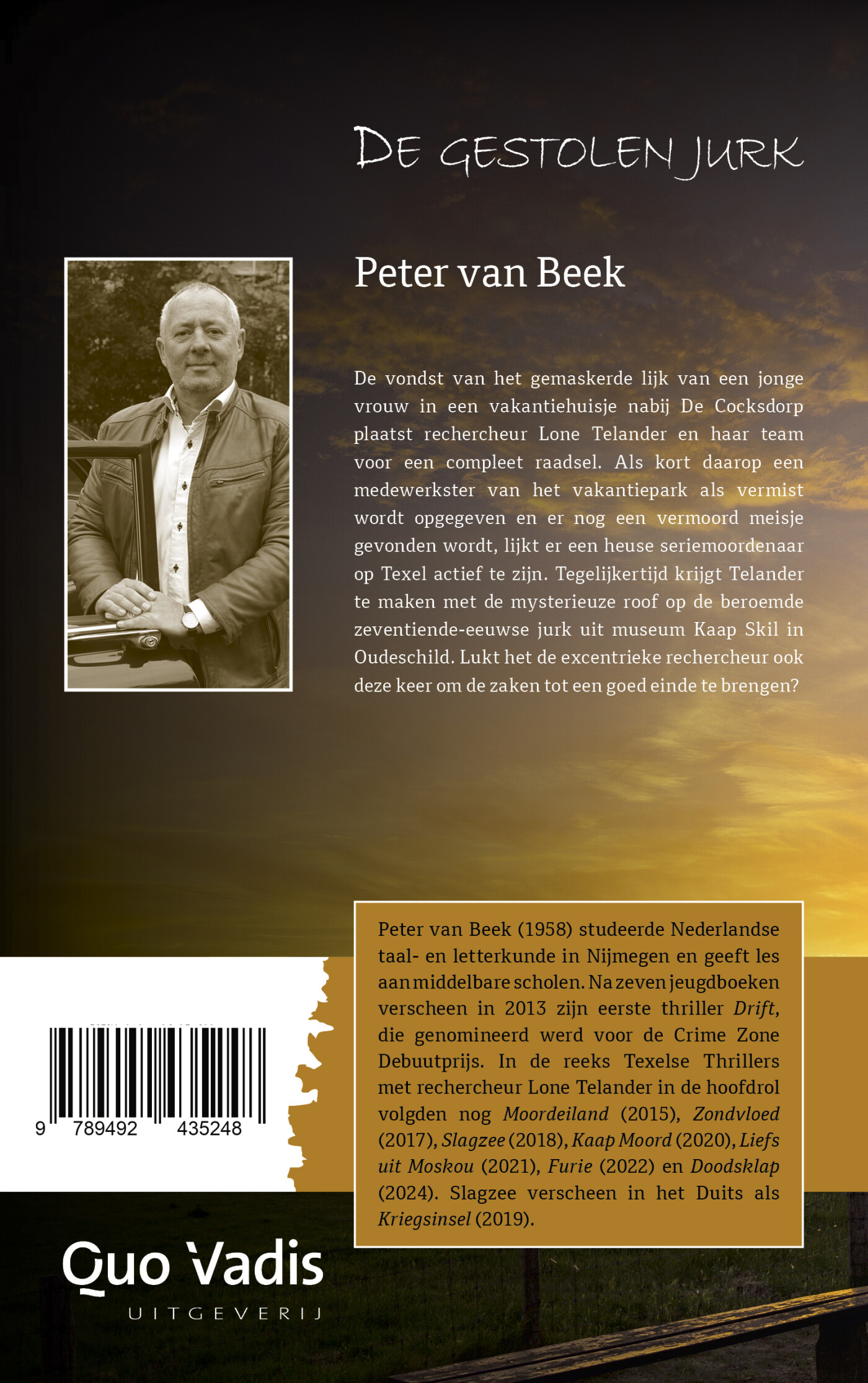 De gestolen jurk / Texelse thrillers / 9 achterkant