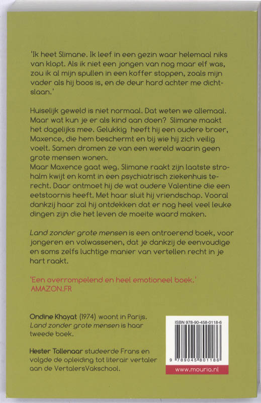 Land zonder grote mensen Land zonder grote mensen achterkant