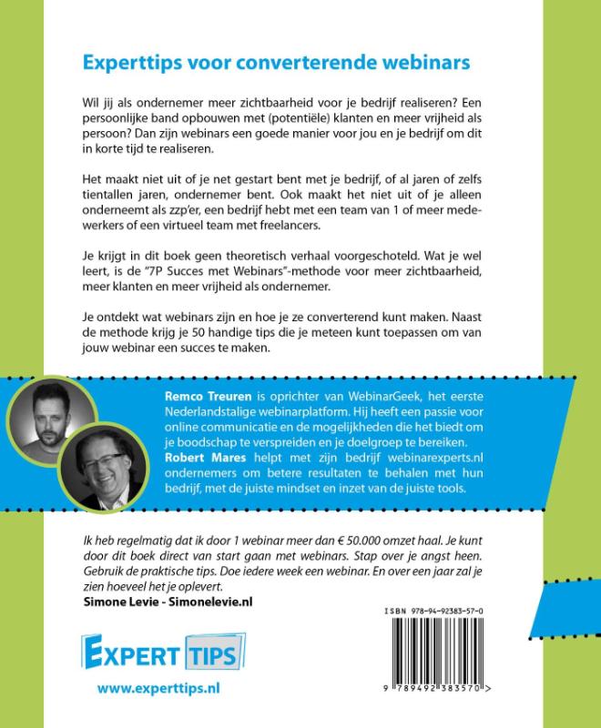 Experttips voor converterende webinars achterkant