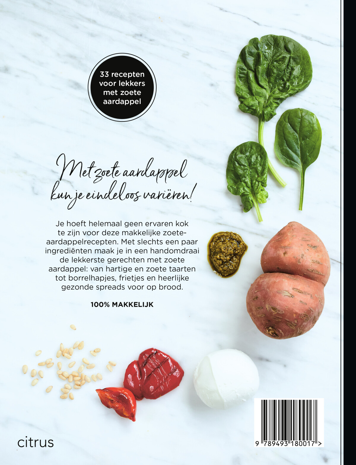 Zoete aardappel achterkant