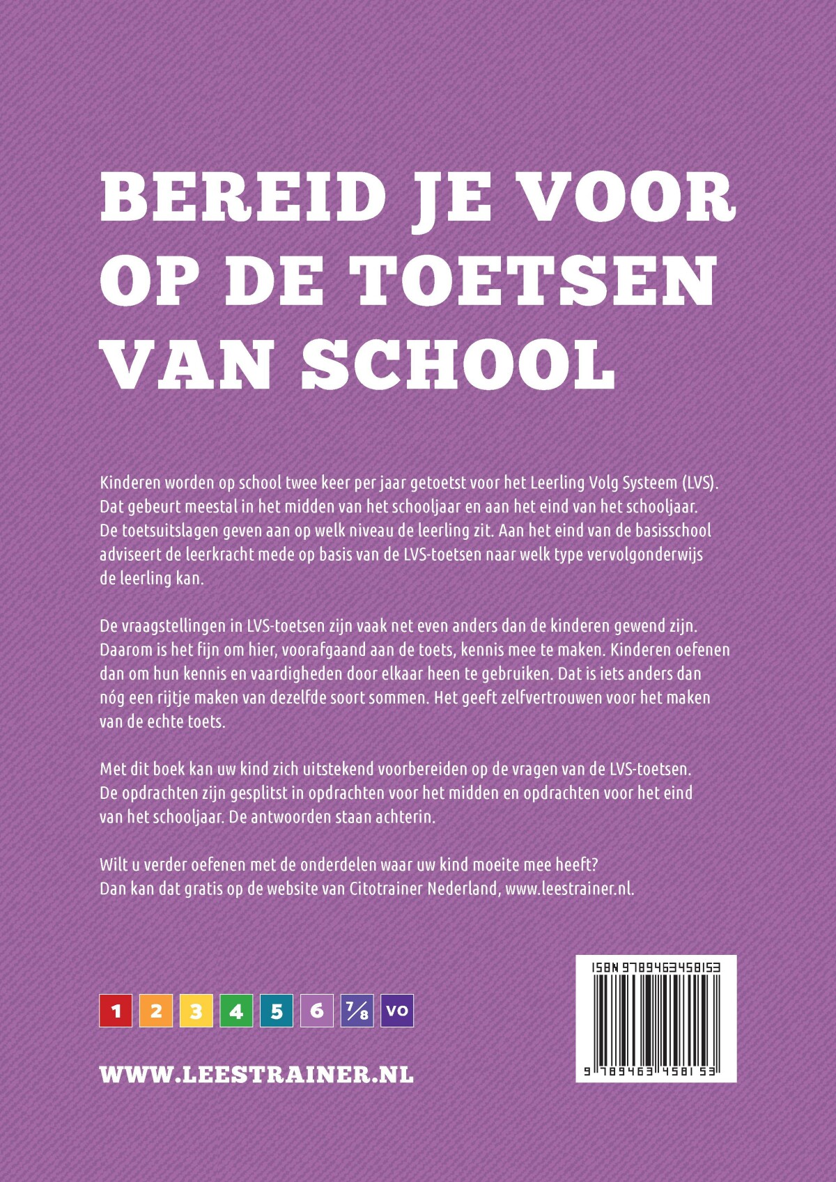 Oefenboek voor de Citotoetsen in groep 6 - Versie 3.0 achterkant