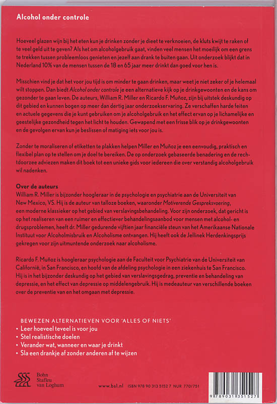 Alcohol onder controle Alcohol onder controle achterkant