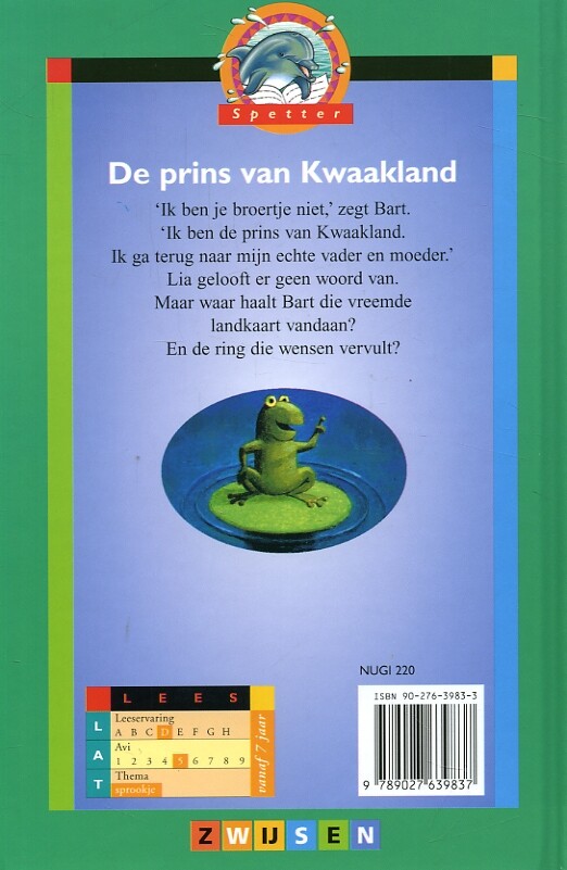 De prins van Kwaakland / Spetter achterkant