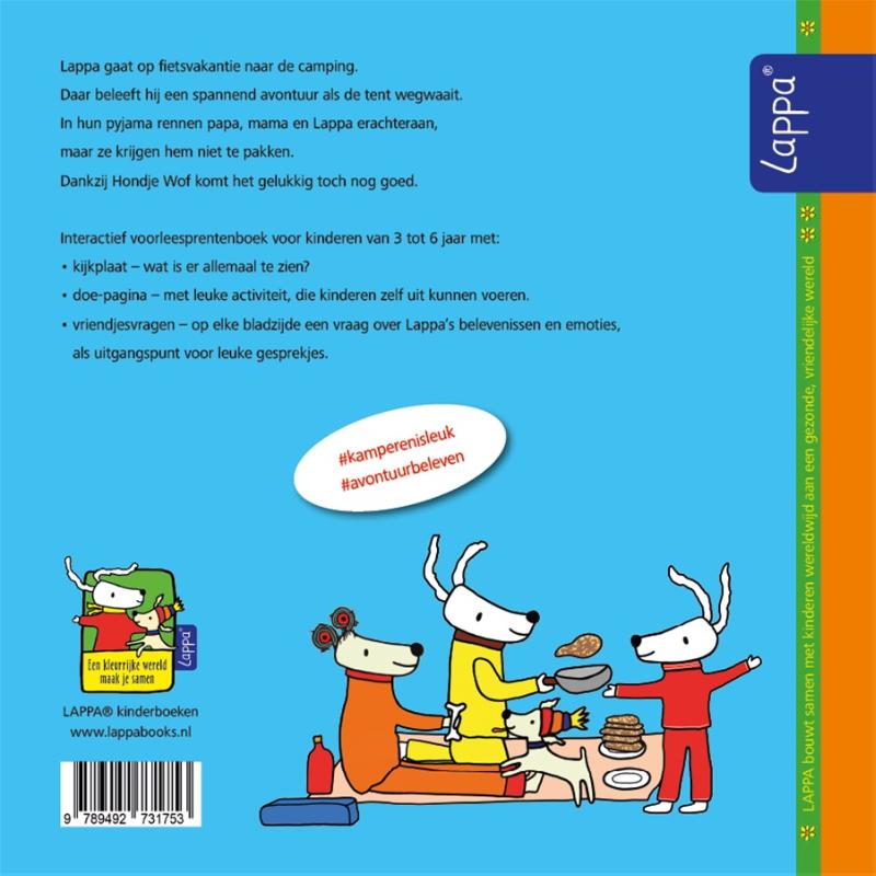 Lappa gaat kamperen (NL) / LAPPA® kinderboeken achterkant