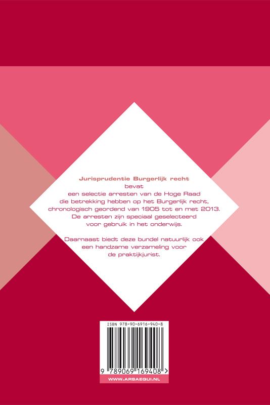 Burgerlijk recht / 1905-2013 / Ars Aequi Jurisprudentie achterkant