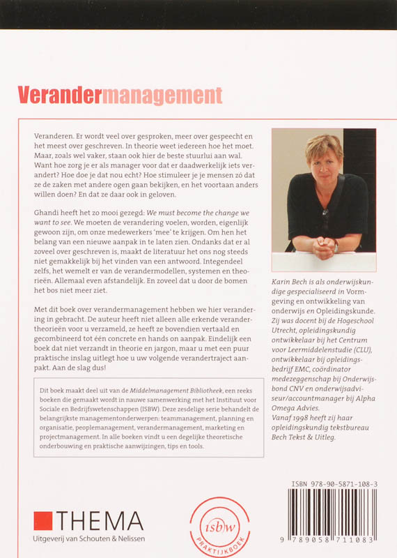 Verandermanagement / De middelmanagement bibilotheek / 4 achterkant