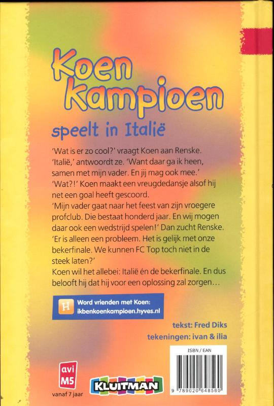 Koen kampioen speelt in Italië / Koen Kampioen Koen kampioen speelt in Italië / Koen Kampioen achterkant