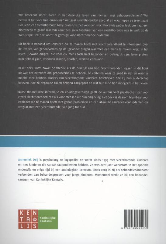 Gehoord worden omgaan met slechthorendheid / omgaan met slechthorendheid Gehoord worden omgaan met slechthorendheid / omgaan met slechthorendheid achterkant