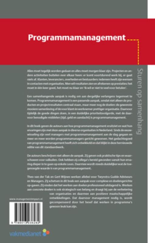 Programmamanagement Programmamanagement achterkant