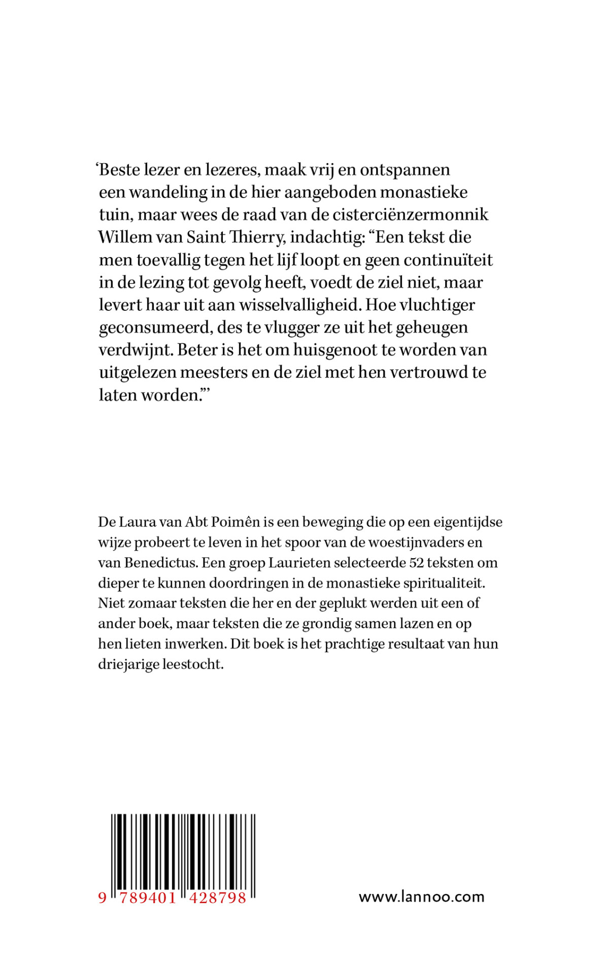 De monastieke tuin achterkant