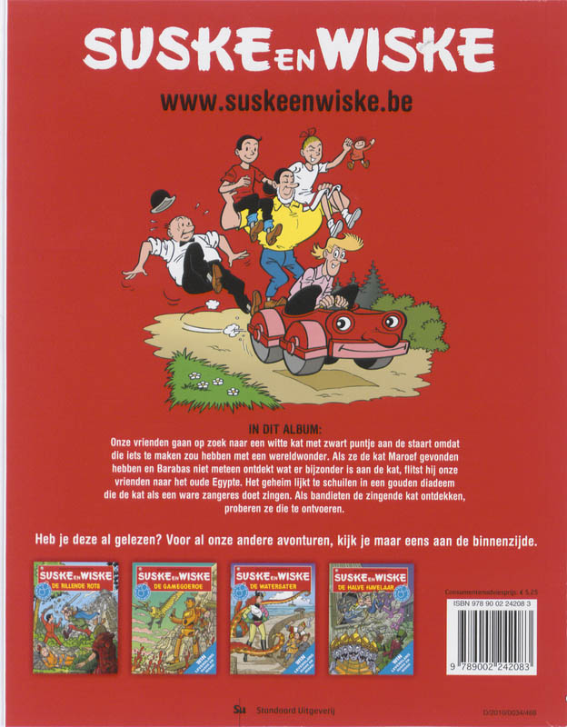 De poezelige poes / Suske en Wiske / 155 achterkant