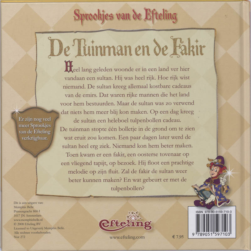 Sprookjes van de Efteling 6 de tuinman en de fakir Sprookjes van de Efteling 6 de tuinman en de fakir achterkant