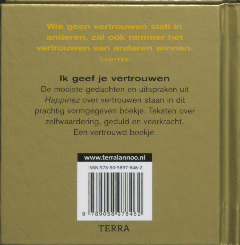 Happinez ik geef je vertrouwen / Happinez Happinez ik geef je vertrouwen / Happinez achterkant