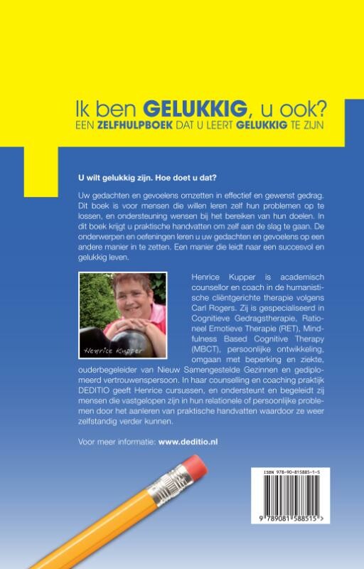 Ik ben GELUKKIG, u ook? achterkant